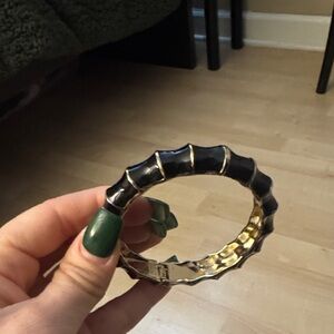 Black and Gold Bangle Bracelet